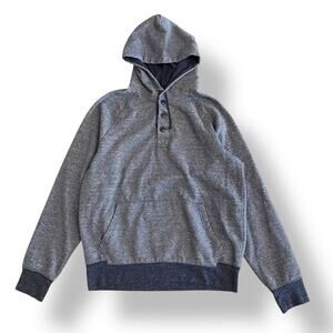 J.Crew NWT Blue‎ Vintage Fleece Hoodie Sweatshirt Size Large